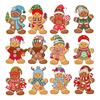 Christmas Gingerbread Man Ornaments Xmas Tree Hanging Wooden Pendant 2025 Christmas Home Decoration New Year Party DIY Gift Tags