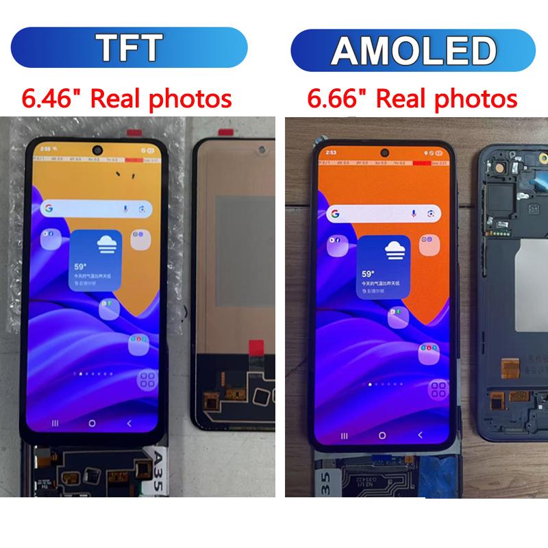 AMOLED Дисплей Для Samsung Galaxy A55 5G LCD Дисплей Сенсорный Экран Дигитайзер Сборка Для Samsung A556B A556V A556E LCD Дисплей