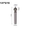 Router Bits Shank Solid Hardened Steel 1/4inch 6.35mm