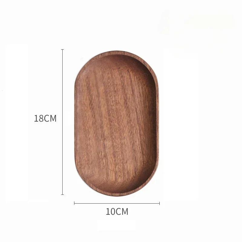 Японская прямоугольная обеденная тарелка, деревянный поднос из грецкого ореха, маленький деревянный поднос в стиле инс