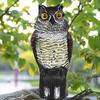 Garden Owl Decoy Weatherproof Owl Scarecrow with 360-Degree Rotating Head Bird Squirrel Deterrent Owl Statue To Scare Birds Away for Patio Porch