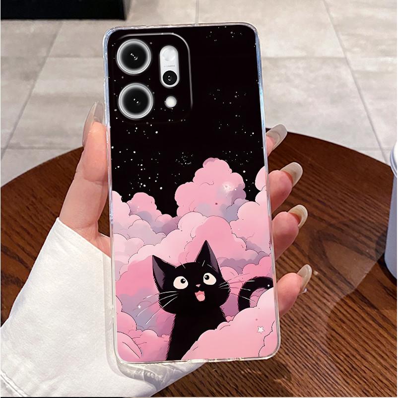 Чехол для OPPO Reno14 Reno 14 Pro 5G Роскошный Милый Сердце Кролик Забавный Чехол OPPO Reno 14 14Pro Reno14Pro 5G Прозрачный Мягкий Чехол для Телефона