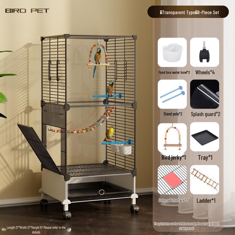 Роскошная большая клетка для птиц для какариков, волнистых попугайчиков, попугаев с гнездовым ящиком