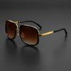 New Fashion Big Frame Sunglasses Men Square Metal Sun Glasses Women Retro Sun Glasses Vintage High Quality