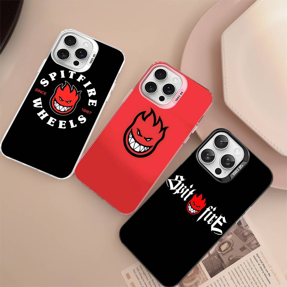 S-Spit F-Fires Logo Phone Case For iPhone 16 15 14 13 12 11 Pro Max 17 Plus Colorful Cover