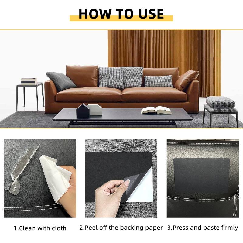 Self-adhesive PU Leather Sofa Furniture DIY Repair Patch Car Interior Motorcycle Sticker Leather Patch Fabric