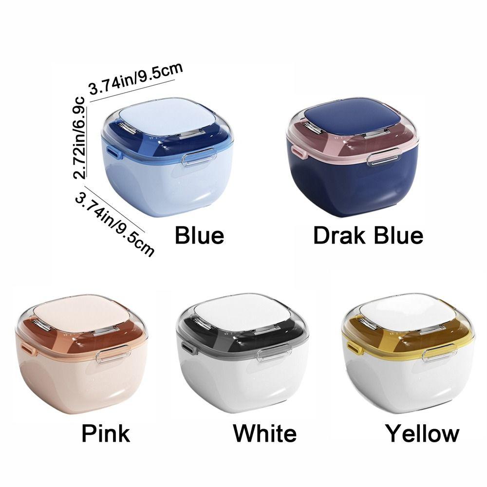 Sealed Orthodontic Retainer Storage Case Plastic Denture Soaking Cleaning Box  Travel