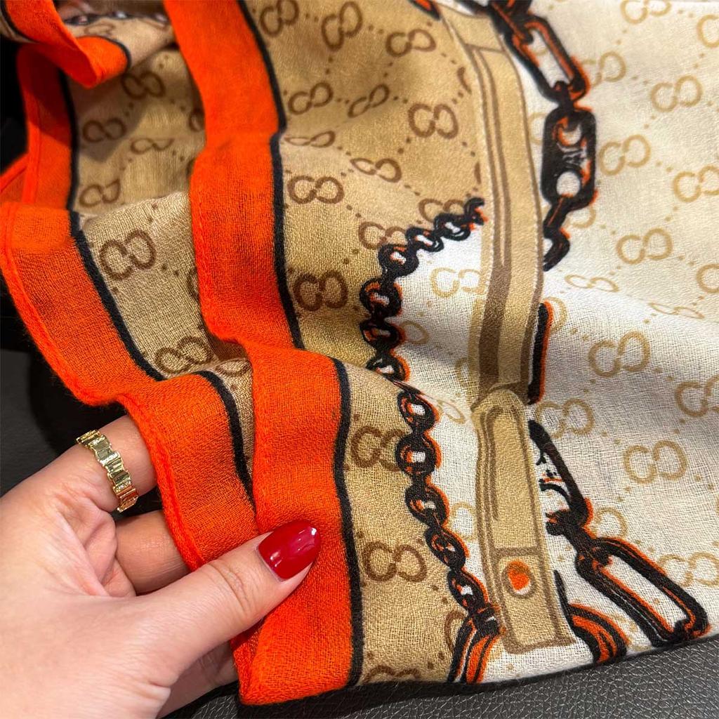 Chain Horse New Fashionable Long Scarf Simple and Versatile European and American Fashion Scarf Shawl Sun Protection Neck