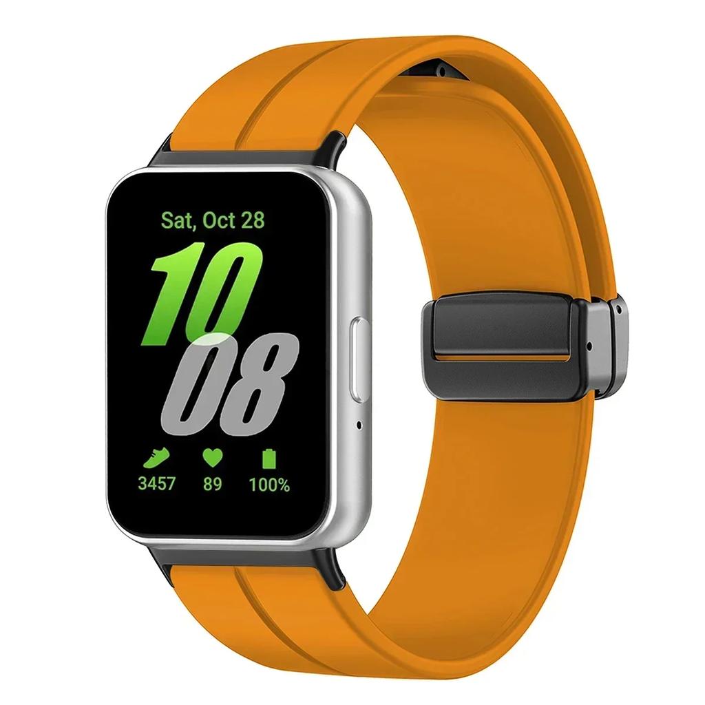 Silicone Strap For Samsung Galaxy Fit3 Watch Band Magnetic Buckle Wristband For Samsung Galaxy Fit 3 Bracelet Replacement Correa