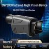 DNV2000 Infrared Night Vision Monocular Telescope with HD Photo & Video Recording - Full Black