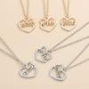 Friends Pendant Memorial Jewelry Heart-shaped Pendant Love Couple Necklace Valentine's Day Necklace