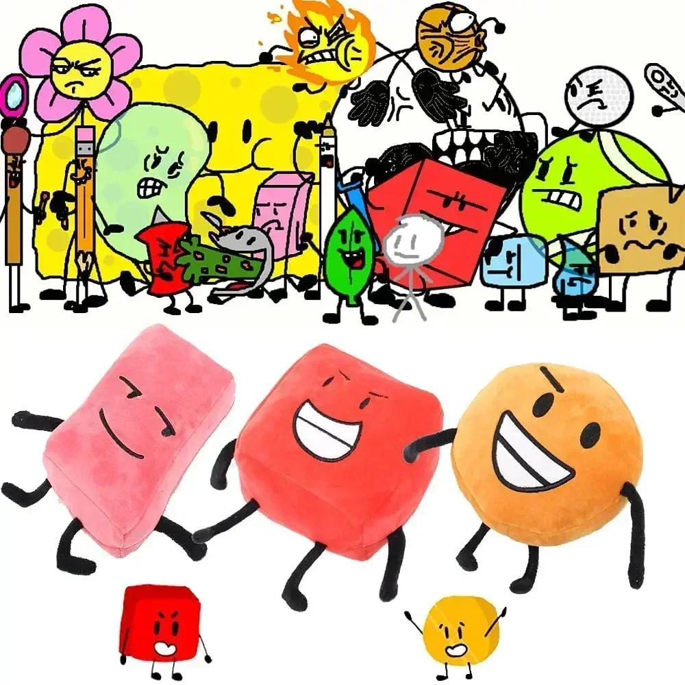 Битва за Остров Мечты Плюшевая Кукла BFDI Игрушки Листик Огненный Цветок Капелька Воды Пузырёк Мягкая Игрушка Растение Плюшевая Подушка Подарки для Детей