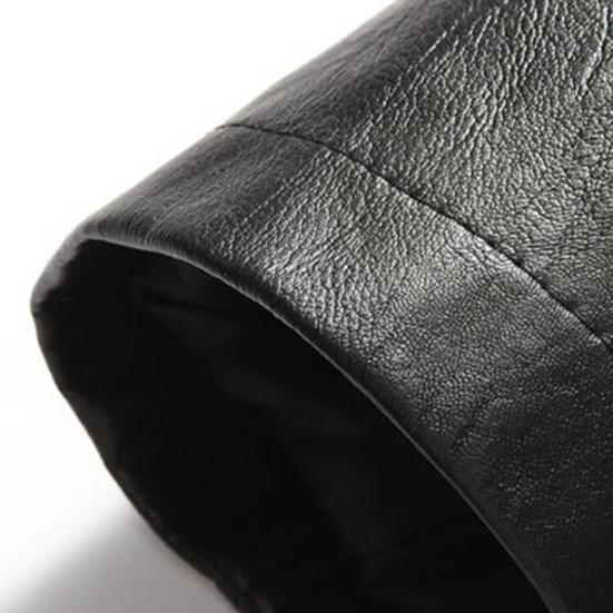 Мужская куртка из искусственной кожи с бархатной подкладкой, капюшоном, завязками на шнурке, длинными рукавами, карманами на молнии, однотонная куртка, пальто