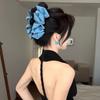 Large Summer Lace Edge Bow Claw Clip Hair Accessory for Women - Multi-Layer Feather Design