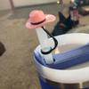Cowboy Hat Straw Cover Cap For Tumbler Cup 30&40 Oz 10Mm Cowgirl Hat Silicone Straw Topper Protector Lid