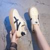 Little White Shoes Women's 2025 New Autumn Flat-bottomed Casual Sports Board Shoes Platform-soled Student Moral Training Shoes Popular Single Shoes