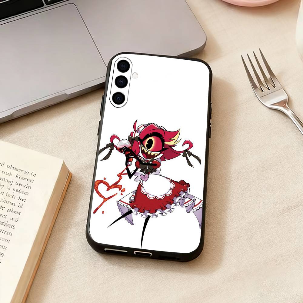 N-Niffty H-Hazbin H-Hotel Чехол для телефона Samsung Galaxy A73,A72,A71,A70,A53,A52,A51, Мягкий черный силиконовый чехол