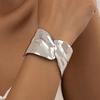 Sleek Metal Wings Geometric Crossover Bangle - Elegant Spring Fashion