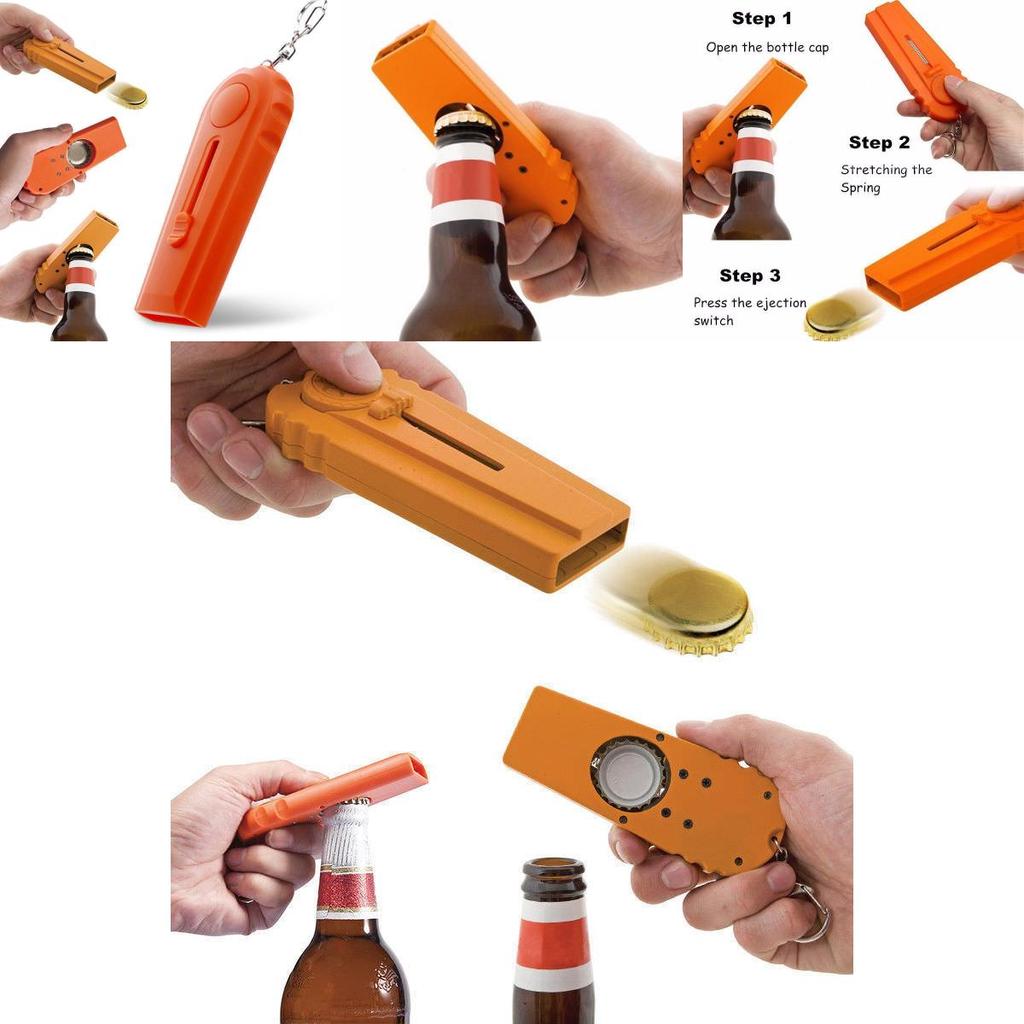 Уникальная летающая открывалка для пивных бутылок с пусковым механизмом для крышек и инструментом-брелком