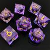 7 шт./компл. DND D20 Liquid Core Flow Eye Dice наборы для COC Dungeon and Dragon Pathfinder RPG ролевые игры вечеринки игрушки аксессуары