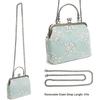 Women Vintage Kiss Lock Top Handle Handbag Evening Purse Crossbod