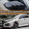 MG Style Rearview Mirror Cover For Honda Civic 10th 2016- Si Type-R Hatchback Side Wing Mirror Caps Case Car Accessories