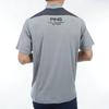 Мужская футболка с коротким рукавом и высоким воротом PING Apparel (Сарай Тех: Легкий и быстросохнущий) / Гольф / 621-4167311 020_Серый, Размер 3L