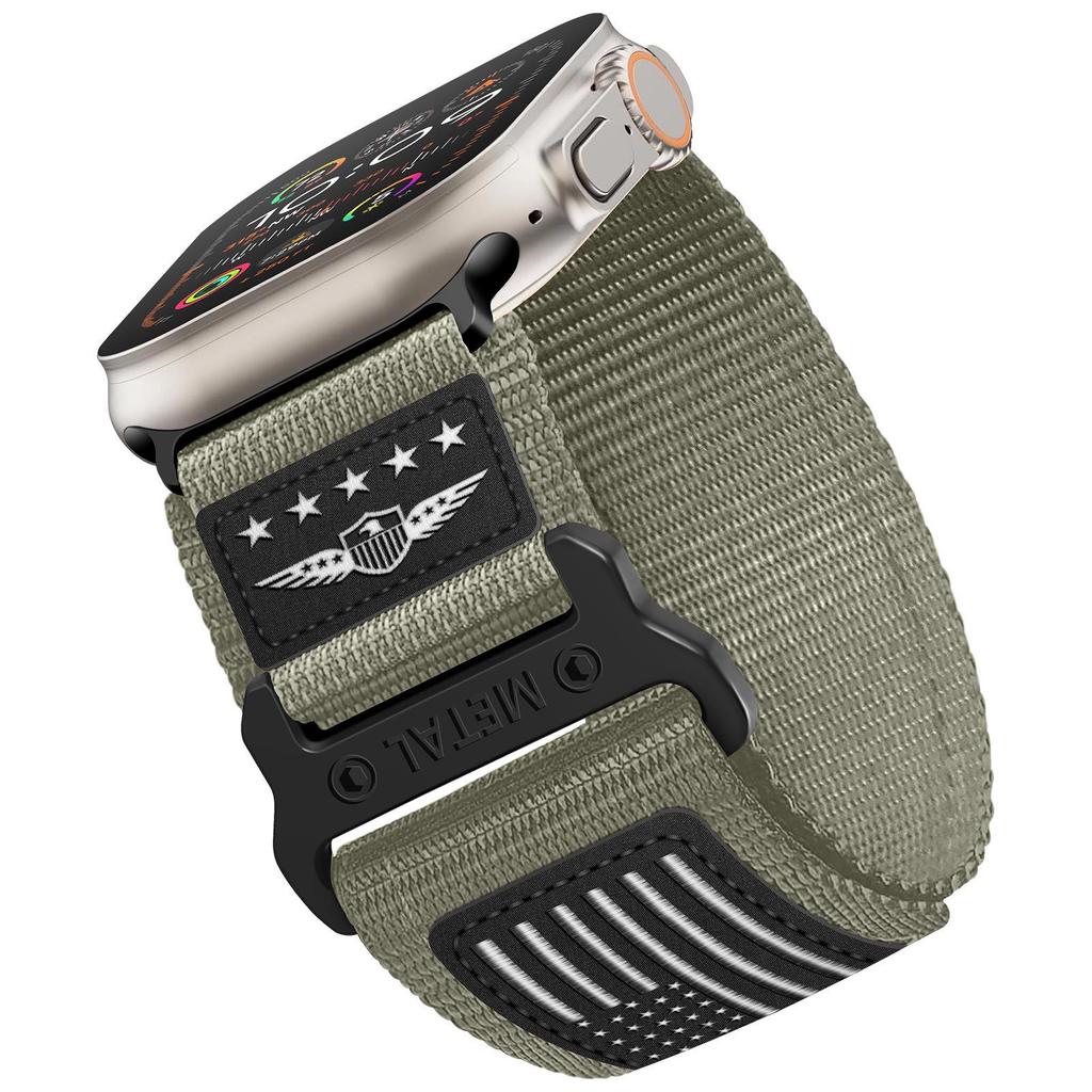 Cross-border Suitable Finely Woven Nylon Trail Strap for Apple Watch Series 8/7 S11 ULTRAL Modified Version.