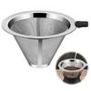 EsiFare Stainless Steel Coffee Reusable Coffee Conical Stainless Steel Mesh Coffee Fine Coffee Maker Strainer with Silicone Easy To for and Offices
