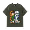 275 GSM Washed T-shirts 100% Cotton HXH V7 Gon Killua Print Unisex Heavy Cotton T Shirt