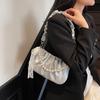 Новая жемчужная портативная плиссированная сумка-облако женская на плечо, подмышку, повседневная сумка-мессенджер
