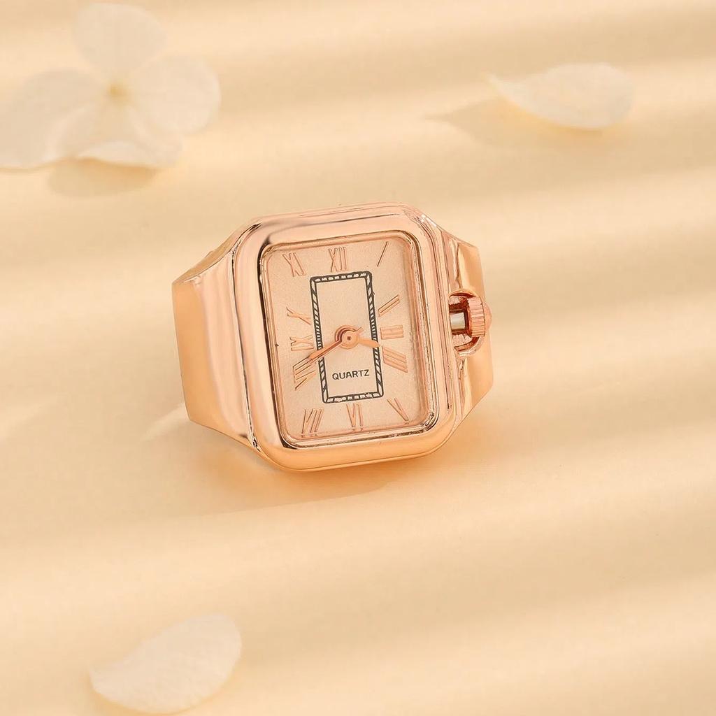 Fashion Ring Roman Numerals Design Quartz Watch For Women Men