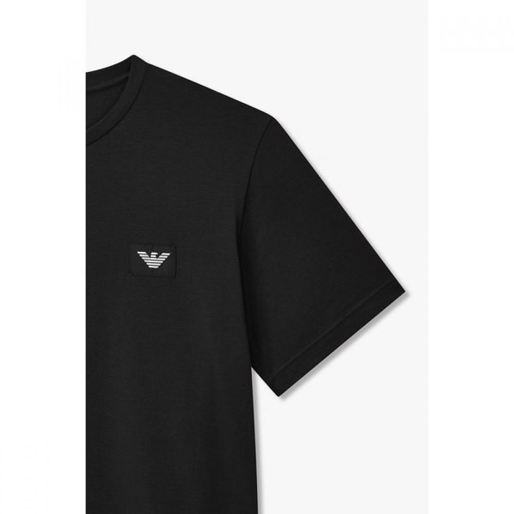 Emporio Armani Мужская домашняя футболка с нашивкой-логотипом орла 0816134022