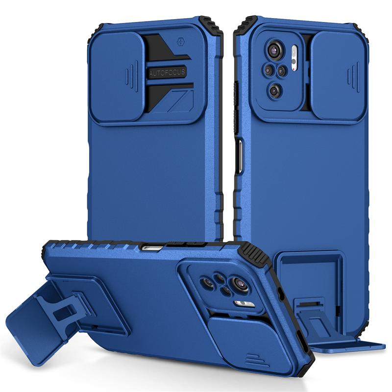 Для Xiaomi Poco M5S чехол Push Pull Camera Protection Phone Case для Poco M5S 4G M5 S M5S 6.43 Stand Противоударный бронированный чехол на заднюю панель