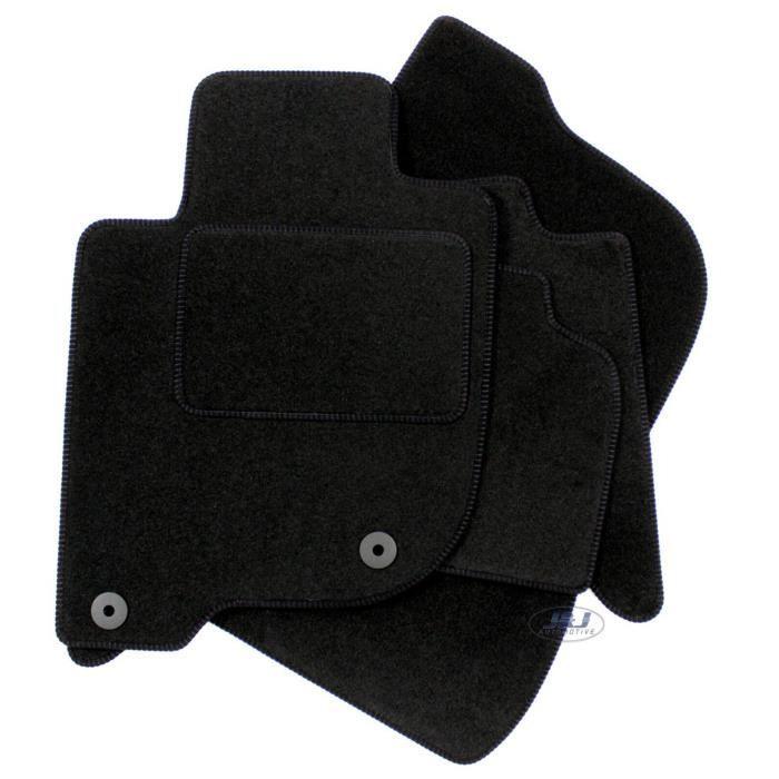 Tapis de Sol Noir Velours - J&J AUTOMOTIVE - Fiat Fullback - Sur Mesure - Antidérapant - Imperméable