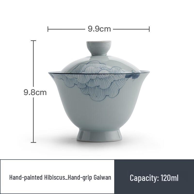 Nanshan Xiansheng Hand-painted Ceramic Gaiwan
