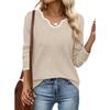 Women's Casual Fashion Halloween Print V-Neck Long-Sleeve Sweatshirt Lightweight Pullover Top
