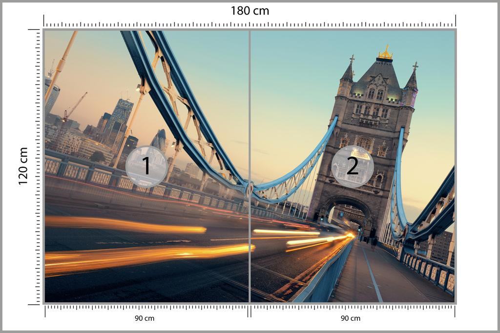 Фотообои Лондон Тауэрский мост Моющийся флис 180x120