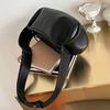 Винтажная мягкая кожаная сумка-пельмень Сумка через плечо из ПУ Кожаная сумка на плечо Повседневная Широкий плечевой ремень Одно плечо Сумка под мышку Женская сумка-тоут