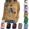 Women's Fashion Casual Long Sleeve Loose Printed Sweatshirt