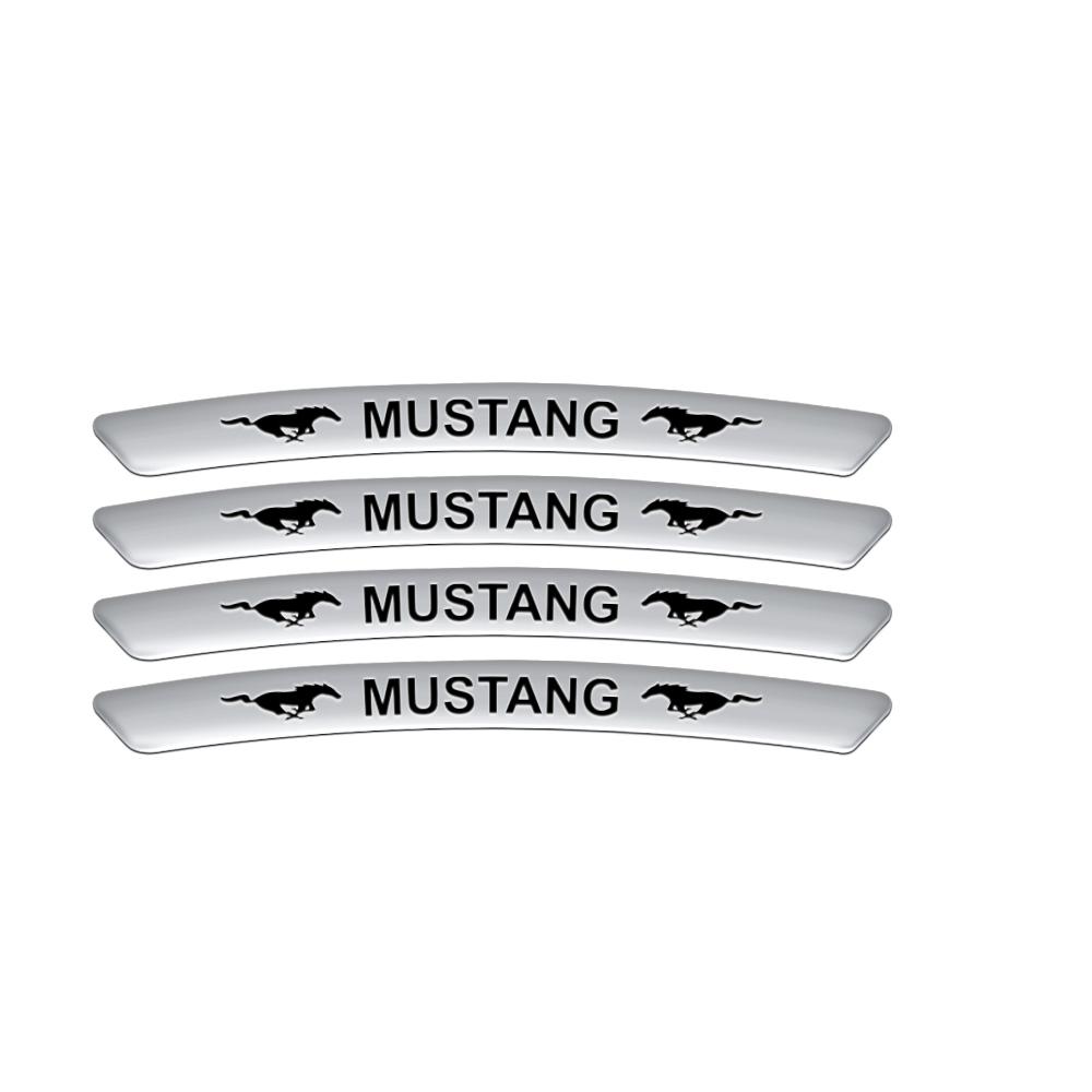 4pcs Aluminum Car Wheel Hub Badge Tire Rim Stickers Decoration Accessories
