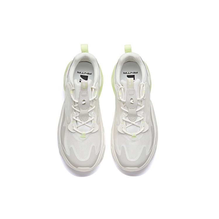 Anta Кроссовки мужские Millennium 2.0 Shock Absorbing Non-Slip Wear-Stick Low-Top Dad Shoes White Green 112128896-1