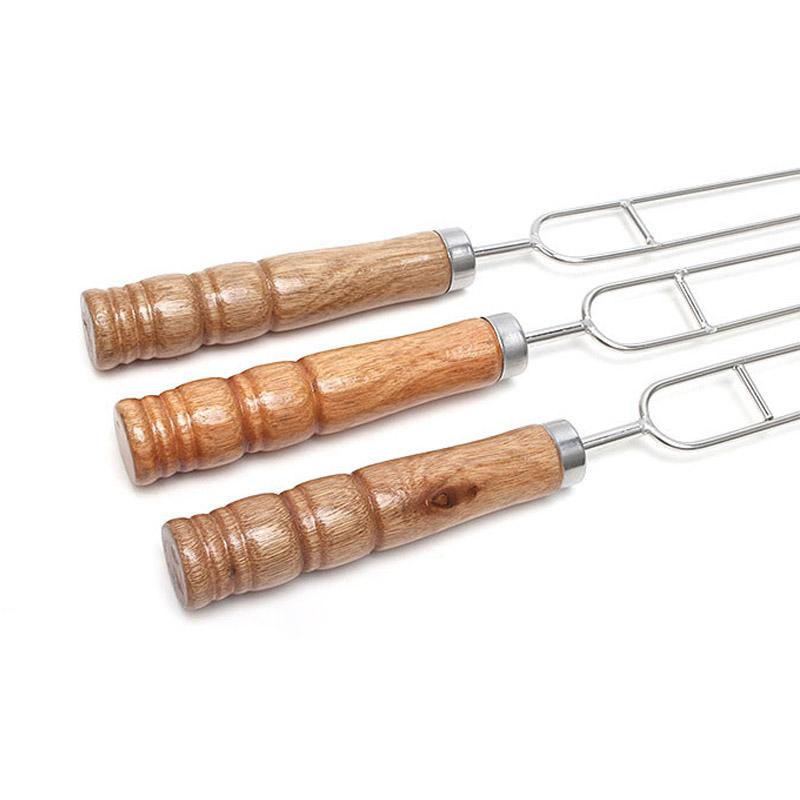 4 шт. шампуров для барбекю 6 шт. вилок для барбекю с сумкой для хранения 201 вилка для барбекю из нержавеющей стали палочки для барбекю на открытом воздухе вилки для мяса пищевые инструменты