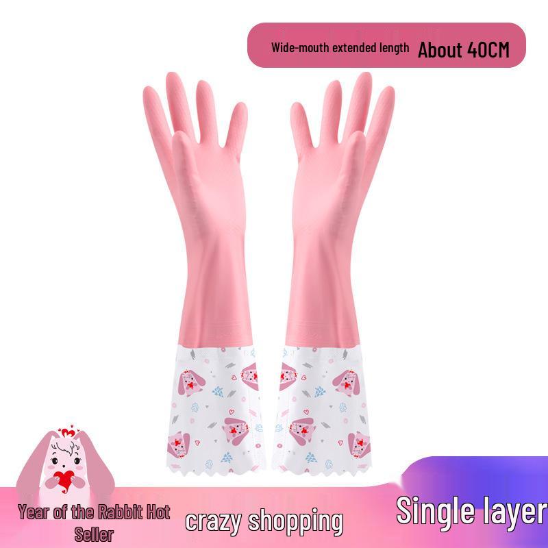 Резиновые перчатки для мытья посуды с флисовой подкладкой - Очень толстые, водонепроницаемые и теплые для использования на кухне или в прачечной