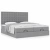 Cadre de lit ottoman avec matelas - Maison Exclusive - 180x200 cm - Gris clair - Rangement hydraulique