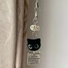 Keyring Key Chain Y2K Phone Charms Bag Decorative Mobile Phone Chain Black Cat Pendant  Women Girls