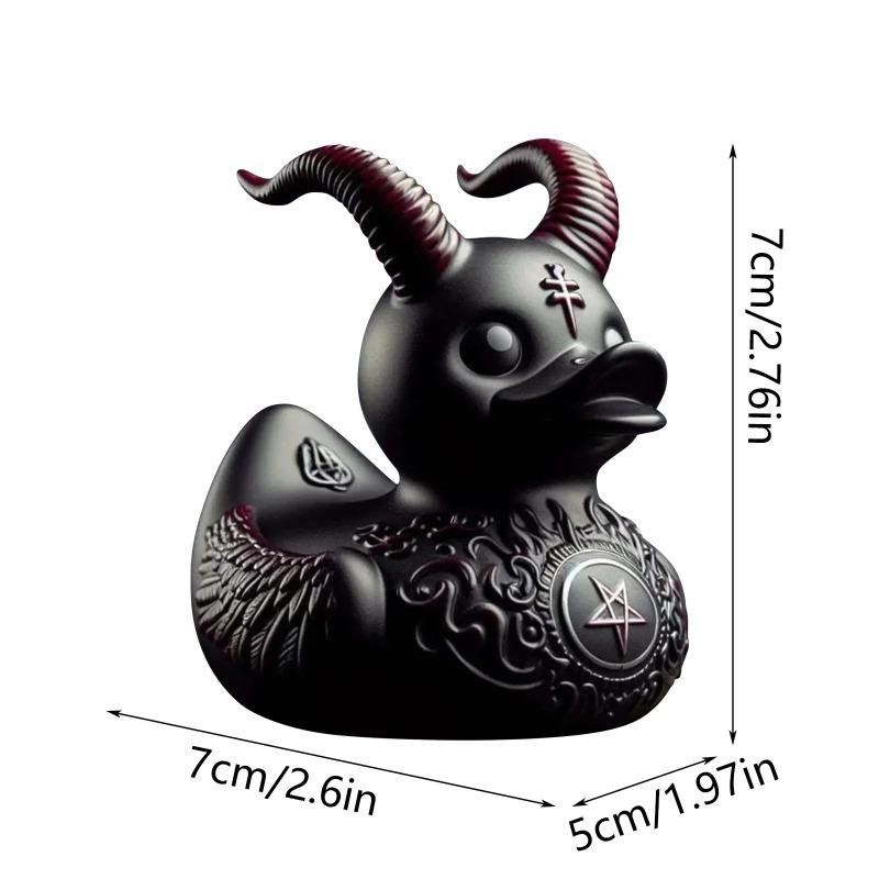 Devil element Death Rock Duck statue desktop ornament, car center console dashboard, car decoration, car interior accessories