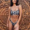 WTEMPO Bikini Snake Leopard Print Split Swimsuit Ladies Sexy Multicolor