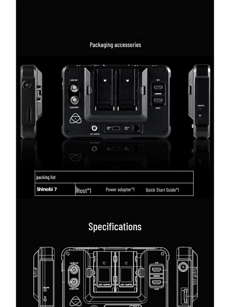 Atomos Shinobi 7-дюймовый HDR-монитор высокой яркости для фото и видео