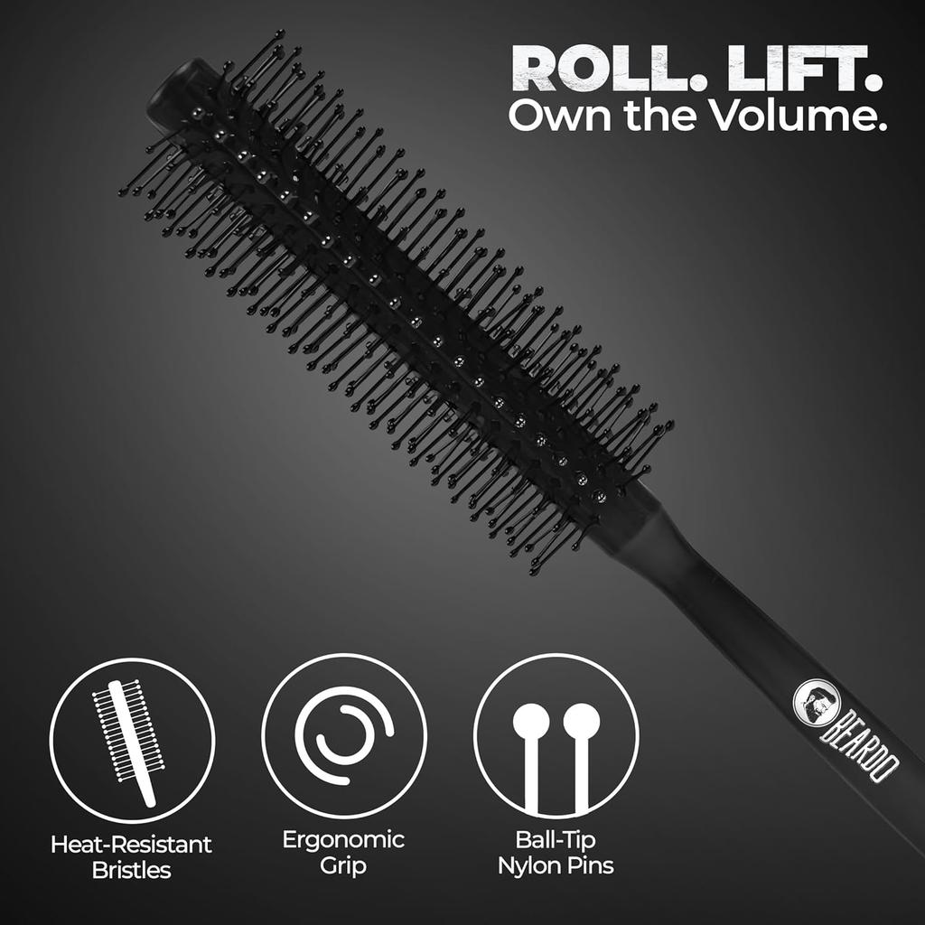 Beardo Roller Hair Brush For Men | Volumizing Smoothening Comb For All Hair Types | Lightweight Hair Styling Tool